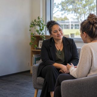 School staff talking together